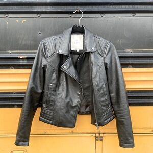 Pleather short Moto Jacket
